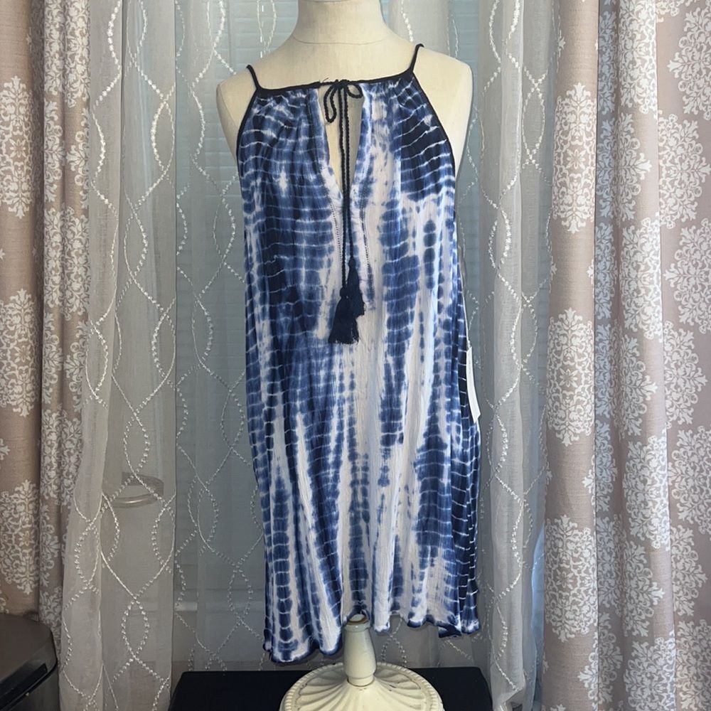 NWT Truth NYC Blue & White Tie-Dye Dress/Cover-Up – Size 3X | Plus Size